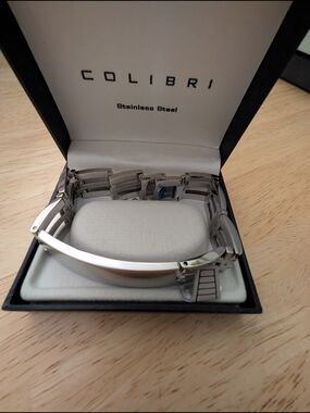 Colibri Men's Stainless Steel Silver Bracelet